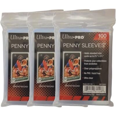 Ultra Pro Penny Capas para cartões, padrão, macias, para cartas colecionáveis, como Pokémon Magic, tamanho padrão, transparentes, 300 unidades Ultra Pro Penny Capas para cartões, padrão, macias, para cartas colecionáveis, como Pokémon Magic, tamanho padrão, transparentes, 300 unidades