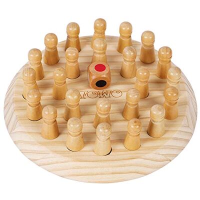 Toys of Wood Oxford TOWO Conjunto de memória de madeira com dado conjunto de mesa familiar para crianças e adultos jogo educativo de concentração e casais para interior e exterior Toys of Wood Oxford TOWO Conjunto de memória de madeira com dado conjunto de mesa familiar para crianças e adultos jogo educativo de concentração e casais para interior e exterior