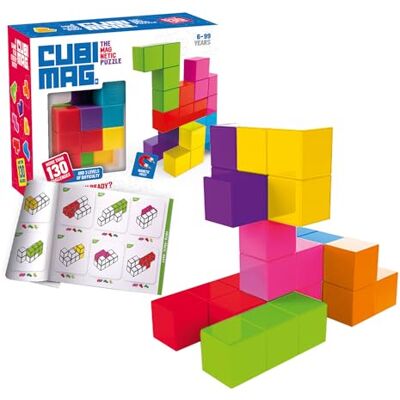 Ludilo Cubimag Quebra-cabeças para crianças e adultos Jogos educativos 6 anos ou mais, jogos para crianças 6 anos ou mais 130 desafios Construções magnéticas crianças 3 dificuldades Ludilo Cubimag Quebra-cabeças para crianças e adultos Jogos educativos 6 anos ou mais, jogos para crianças 6 anos ou mais 130 desafios Construções magnéticas crianças 3 dificuldades