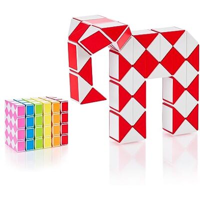 CUBIDI ® Serpente mágica de blocos, 48 peças vermelho Brinquedo quebra-cabeças anti-stress, sem pilhas ou eletrónicos. Tamanho extra grande (48 blocos), ideal para oferecer. CUBIDI ® Serpente mágica de blocos, 48 peças vermelho Brinquedo quebra-cabeças anti-stress, sem pilhas ou eletrónicos. Tamanho extra grande (48 blocos), ideal para oferecer.