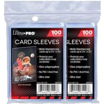 Ultra Pro Penny Capas para cartões, padrão, macias, para cartas colecionáveis, como Pokémon Magic, tamanho padrão, transparentes, 200 unidades Ultra Pro Penny Capas para cartões, padrão, macias, para cartas colecionáveis, como Pokémon Magic, tamanho padrão, transparentes, 200 unidades