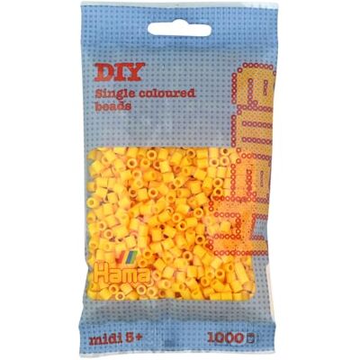 Hama Bolsa de pérolas Aprox. 1000 contas midi fusíveis para artesanato e mosaicos Contas de fusão para crianças criativas 5+ Jogo de arte e decoração Amarelo Hama Bolsa de pérolas Aprox. 1000 contas midi fusíveis para artesanato e mosaicos Contas de fusão para crianças criativas 5+ Jogo de arte e decoração Amarelo