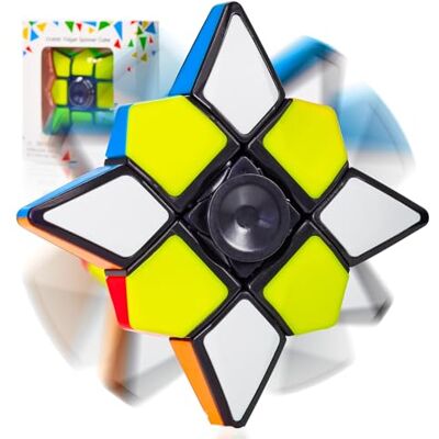 CUBIDI Estrela – Cubo Mágico, Roleta e Fidget Spinner em Um, Puzzle 3x3x para Crianças e Adultos Brinquedo Educativo Ideal para Desenvolvimento Mental e Entretenimento, Aniversários e Festas CUBIDI Estrela – Cubo Mágico, Roleta e Fidget Spinner em Um, Puzzle 3x3x para Crianças e Adultos Brinquedo Educativo Ideal para Desenvolvimento Mental e Entretenimento, Aniversários e Festas