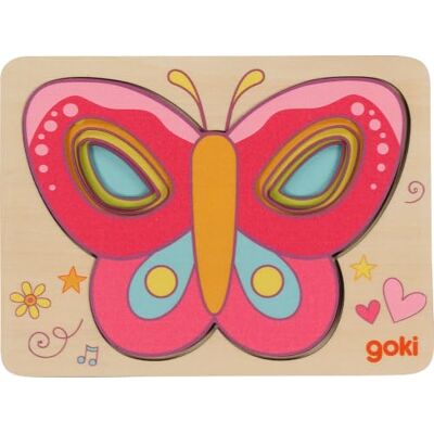 Goki Puzzle de camadas, a borboleta Goki Puzzle de camadas, a borboleta