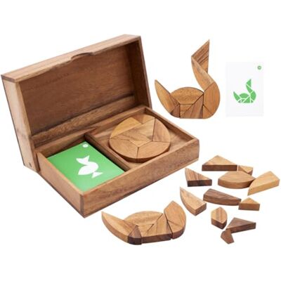 Engelhart Tangram Competitivo Jogo de Madeira Ecológica 1 e 2 jogadores Desde 4 anos Engelhart Tangram Competitivo Jogo de Madeira Ecológica 1 e 2 jogadores Desde 4 anos
