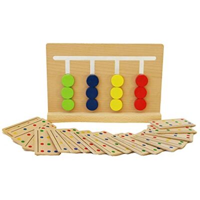 Toys of Wood Oxford TOWO Jogo de classificação de cores Montessori brinquedo educativo de madeira com cartões e discos coloridos brinquedo sensorial para crianças de 3 anos Toys of Wood Oxford TOWO Jogo de classificação de cores Montessori brinquedo educativo de madeira com cartões e discos coloridos brinquedo sensorial para crianças de 3 anos