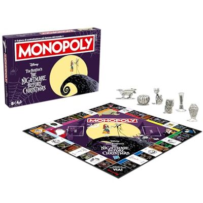 Winning Moves Monopoly Nightmare Before Christmas Jogos de mesa, jogos de mesa para adultos, jogos de mesa para crianças, jogos de mesa para 2, de 2 a 6 pessoas, a partir dos 8 anos Winning Moves Monopoly Nightmare Before Christmas Jogos de mesa, jogos de mesa para adultos, jogos de mesa para crianças, jogos de mesa para 2, de 2 a 6 pessoas, a partir dos 8 anos