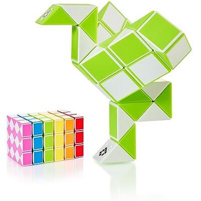 CUBIDI Serpente mágica com blocos Jogos de quebra-cabeças presentes de aniversário para crianças escola unissexo Pequenos presentes para adultos verde 36 blocos Tamanho do bloco 24 mm x 17 Juguete rompecabezas antiestrés, sin pilas ni electr CUBIDI Serpente mágica com blocos Jogos de quebra-cabeças presentes de aniversário para crianças escola unissexo Pequenos presentes para adultos verde 36 blocos Tamanho do bloco 24 mm x 17 Juguete rompecabezas antiestrés, sin pilas ni electr