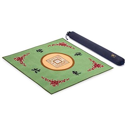 Yellow Mountain Imports Capa para mesa para mahjong, pôquer, jogos de cartas, jogos de mesa, fichas e dominó verde, 79 centímetros Yellow Mountain Imports Capa para mesa para mahjong, pôquer, jogos de cartas, jogos de mesa, fichas e dominó verde, 79 centímetros
