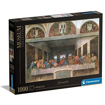 Clementoni Puzzle de 1000 peças grandes museus, design Leonardo: A Última Ceia (8), 10+ Clementoni Puzzle de 1000 peças grandes museus, design Leonardo: A Última Ceia (8), 10+