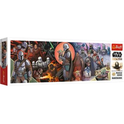 Trefl Star Wars Mandalorian, Aventuras do Mandaloriano Puzzle panorâmico 1000 Puzzle Collage, entretenimento criativo, quebra-cabeças clássicos para adultos e crianças com mais de 12 anos Trefl Star Wars Mandalorian, Aventuras do Mandaloriano Puzzle panorâmico 1000 Puzzle Collage, entretenimento criativo, quebra-cabeças clássicos para adultos e crianças com mais de 12 anos
