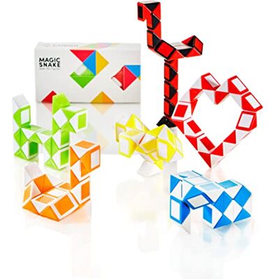 CUBIDI Cobra mágica com blocos Jogos de quebra-cabeças presentes de aniversário para crianças escola unissexo Pequenos presentes para adultos Seis cores em uma 24 blocos Tamanho bloco 24 x CUBIDI Cobra mágica com blocos Jogos de quebra-cabeças presentes de aniversário para crianças escola unissexo Pequenos presentes para adultos Seis cores em uma 24 blocos Tamanho bloco 24 x