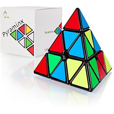 CUBIDI Cubo triangular Pyraminx, a pirâmide do cubo de mágico triangulo, quebra-cabeças emocionantes para crianças sem autocolante peça, pirâmide rubik, ideal para Natal, páscoa, festas de aniversário CUBIDI Cubo triangular Pyraminx, a pirâmide do cubo de mágico triangulo, quebra-cabeças emocionantes para crianças sem autocolante peça, pirâmide rubik, ideal para Natal, páscoa, festas de aniversário