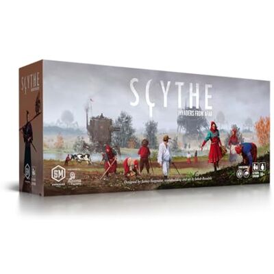 Stonemaier Games Scythe Expansão: Invaders from Afar Adicione 2 novas facções à foice Aumenta o número de jogadores para 7 e adicione nova variedade 1-7 jogadores Stonemaier Games Scythe Expansão: Invaders from Afar Adicione 2 novas facções à foice Aumenta o número de jogadores para 7 e adicione nova variedade 1-7 jogadores