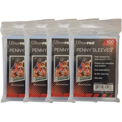Ultra Pro Penny Capas para cartões, padrão, macias, para cartas colecionáveis, como Pokemon Magic, tamanho padrão, transparentes, 400 unidades Ultra Pro Penny Capas para cartões, padrão, macias, para cartas colecionáveis, como Pokemon Magic, tamanho padrão, transparentes, 400 unidades