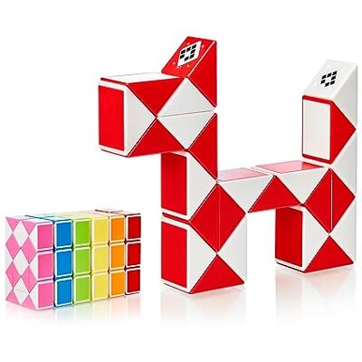 CUBIDI Serpente mágica com blocos Jogos de quebra-cabeças presentes de aniversário crianças escola unissexo Pequenos presentes para adultos Vermelho 24 blocos Tamanho do bloco 24 mm x 17 Juguete rompecabezas antiestrés, sin pilas ni electrón CUBIDI Serpente mágica com blocos Jogos de quebra-cabeças presentes de aniversário crianças escola unissexo Pequenos presentes para adultos Vermelho 24 blocos Tamanho do bloco 24 mm x 17 Juguete rompecabezas antiestrés, sin pilas ni electrón
