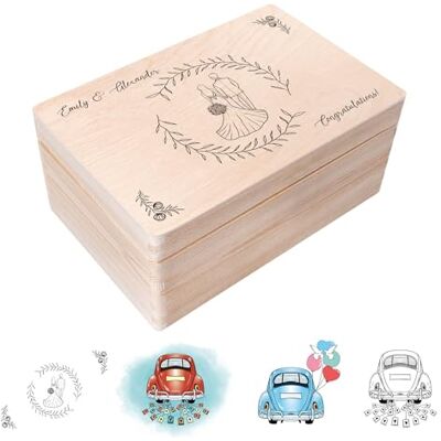 Creative Caixa de presentes originais personalizados para noivos Presente Caixa de madeira de lembranças especiais personalizada personalizadas casais aniversário de casamento Creative Caixa de presentes originais personalizados para noivos Presente Caixa de madeira de lembranças especiais personalizada personalizadas casais aniversário de casamento