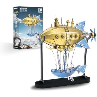 Piececool Quebra-cabeças 3D de metal para adultos, design de barco a vapor Victoria, kits de construção de bricolage, passatempos em família, decoração de casa, os melhores presentes Piececool Quebra-cabeças 3D de metal para adultos, design de barco a vapor Victoria, kits de construção de bricolage, passatempos em família, decoração de casa, os melhores presentes