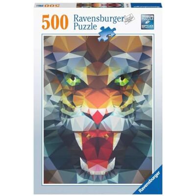 Ravensburger Puzzle: Tigre polígonos, quebra-cabeças para adultos e crianças, quebra-cabeças adultos, puzzle 500 peças, use cola puzzle para enquadrar quebra-cabeças, puzzle 500 peças adultos Ravensburger Puzzle: Tigre polígonos, quebra-cabeças para adultos e crianças, quebra-cabeças adultos, puzzle 500 peças, use cola puzzle para enquadrar quebra-cabeças, puzzle 500 peças adultos