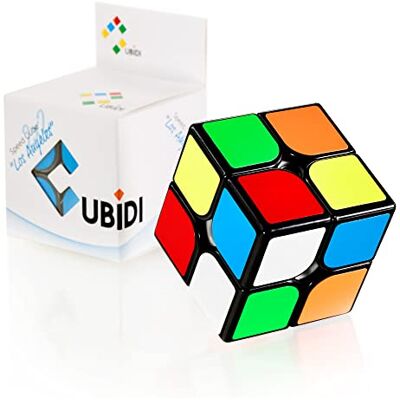 CUBIDI Cubo mágico 2 x 2, tipo Los Angeles, velocidade com propriedades giratórias otimizadas para iniciantes, unissexo, adulto com autocolante peça CUBIDI Cubo mágico 2 x 2, tipo Los Angeles, velocidade com propriedades giratórias otimizadas para iniciantes, unissexo, adulto com autocolante peça