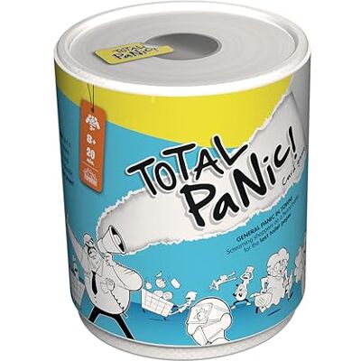 Creative Toys Total Panic Jogos de mesa em família cartas e velocidade, tema compras em supermercado com 112 cartas sistema para daltónicos, embalagem original rolo de papel higiénico Creative Toys Total Panic Jogos de mesa em família cartas e velocidade, tema compras em supermercado com 112 cartas sistema para daltónicos, embalagem original rolo de papel higiénico
