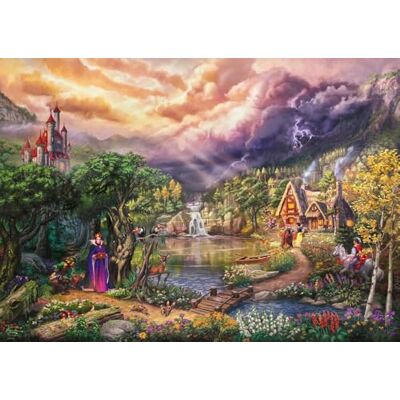 Schmidt Branca de Neve Spiele 58037 Thomas Kinkade, Disney Snow White and The Queen quebra-cabeças 1000 peças, desenhos animados, multicolorido Schmidt Branca de Neve Spiele 58037 Thomas Kinkade, Disney Snow White and The Queen quebra-cabeças 1000 peças, desenhos animados, multicolorido