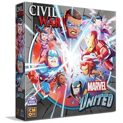 CMON Marvel United: Civil War Expansion jogo de estratégia de miniaturas de mesa, jogo cooperativo de super-heróis para crianças e adultos, a partir de 14 anos, 2-6 jogadores, 45 minutos de tempo de CMON Marvel United: Civil War Expansion jogo de estratégia de miniaturas de mesa, jogo cooperativo de super-heróis para crianças e adultos, a partir de 14 anos, 2-6 jogadores, 45 minutos de tempo de