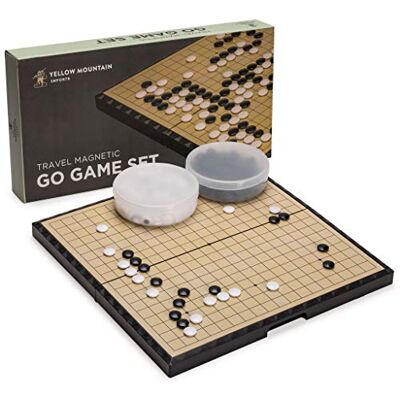 Yellow Mountain Imports Conjunto de Go Grande Magnético Tabuleiro de 19x19 (37,1 centímetros) com Pedras Convexas Conjunto Dobrável e Adequado para Viagens Go magnético 19x19 con 361 piedras, cuencos y tablero plegable de 37,1 x 37,1 x 2,8 cm. Peso: 1,5 Yellow Mountain Imports Conjunto de Go Grande Magnético Tabuleiro de 19x19 (37,1 centímetros) com Pedras Convexas Conjunto Dobrável e Adequado para Viagens Go magnético 19x19 con 361 piedras, cuencos y tablero plegable de 37,1 x 37,1 x 2,8 cm. Peso: 1,5