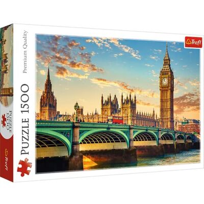 Trefl Londres, Reino Unido Puzzle de 1500 elementos Capital Europeia, Inglaterra, monumentos famosos, puzzle DIY, diversão, quebra-cabeças clássicos para adultos e crianças a partir de 12 anos Trefl Londres, Reino Unido Puzzle de 1500 elementos Capital Europeia, Inglaterra, monumentos famosos, puzzle DIY, diversão, quebra-cabeças clássicos para adultos e crianças a partir de 12 anos