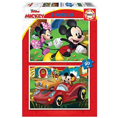 Educa Conjunto com 2 puzzles infantis de 20 peças com os personagens principais de Mickey Mouse Fun House, Disney. 3-4 e 5 Anos () Educa Conjunto com 2 puzzles infantis de 20 peças com os personagens principais de Mickey Mouse Fun House, Disney. 3-4 e 5 Anos ()
