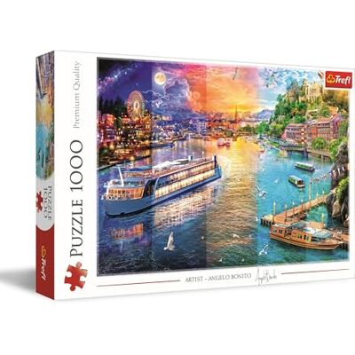 Trefl River Cruise Puzzle de 1000 peças DIY Jigsaw Puzzle Painting Creative Entertainment for Adults and Children from 12 Years Old Trefl River Cruise Puzzle de 1000 peças DIY Jigsaw Puzzle Painting Creative Entertainment for Adults and Children from 12 Years Old