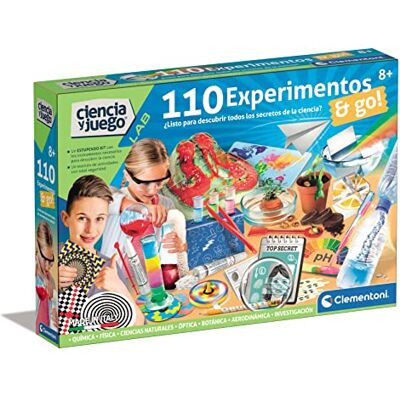 Clementoni 110 Experimentos, Jogo Científico de Experimentos, Laboratório de Química, Brinquedo em Espanhol a Partir de 8 Anos (), Variado, Médio Clementoni 110 Experimentos, Jogo Científico de Experimentos, Laboratório de Química, Brinquedo em Espanhol a Partir de 8 Anos (), Variado, Médio