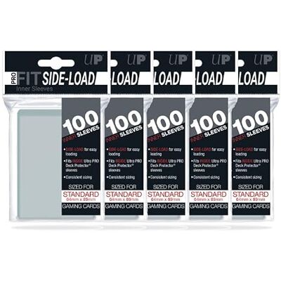 Ultra Pro 500 Standard Pro-Fit Sleeves Side-Load Sleeves (64 x 89 mm) Ultra Pro 500 Standard Pro-Fit Sleeves Side-Load Sleeves (64 x 89 mm)
