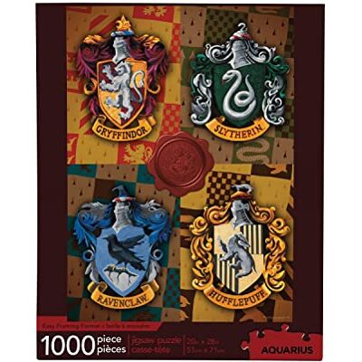 AQUARIUS Puzzle Harry Potter Escudos puzzle 1000 peças/produto com licença oficial AQUARIUS Puzzle Harry Potter Escudos puzzle 1000 peças/produto com licença oficial