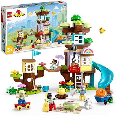 Lego Duplo Casa na Árvore 3em1, Brinquedo para Crianças de 3 Anos ou Mais, Jogo de Construção Educativo com Figuras de Família, Tobogã e Animais, Presente Educativo Infantil Lego Duplo Casa na Árvore 3em1, Brinquedo para Crianças de 3 Anos ou Mais, Jogo de Construção Educativo com Figuras de Família, Tobogã e Animais, Presente Educativo Infantil