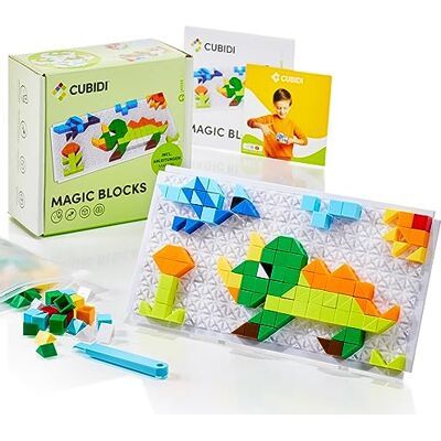 CUBIDI ® Jogo de mosaico original – divertido Dino Edition jogo criativo de ranhuras como brinquedo a partir dos 4 anos, menino e menina, brinquedo educativo para promover a imaginação, presentes CUBIDI ® Jogo de mosaico original – divertido Dino Edition jogo criativo de ranhuras como brinquedo a partir dos 4 anos, menino e menina, brinquedo educativo para promover a imaginação, presentes