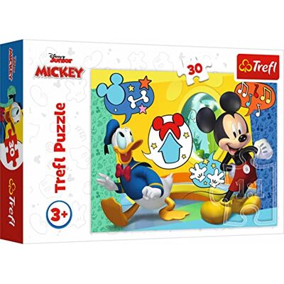 Trefl Mickey, Mickey rato e casa feliz puzzle de 30 elementos quebra-cabeças coloridos com personagens Disney, Mickey Mouse, entretenimento criativo, diversão para crianças a partir de 3 anos Trefl Mickey, Mickey rato e casa feliz puzzle de 30 elementos quebra-cabeças coloridos com personagens Disney, Mickey Mouse, entretenimento criativo, diversão para crianças a partir de 3 anos