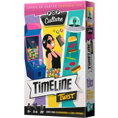 Asmodee Timeline Twist Pop Culture, conjunto de tabuleiro cooperativo e educativo Cultura Popular, Ordena Eventos en la Línea Temporal, A Partir de 7 Años, De 2 a 8 Jugadores, 15 Minutos, Español Asmodee Timeline Twist Pop Culture, conjunto de tabuleiro cooperativo e educativo Cultura Popular, Ordena Eventos en la Línea Temporal, A Partir de 7 Años, De 2 a 8 Jugadores, 15 Minutos, Español