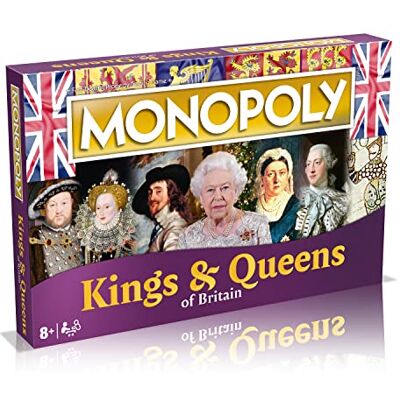 Winning Moves Movimentos vencedores jogo de tabuleiro monopoly de reis e rainhas da Inglaterra, 2-6 jogadores, 8 anos a partir de Winning Moves Movimentos vencedores jogo de tabuleiro monopoly de reis e rainhas da Inglaterra, 2-6 jogadores, 8 anos a partir de