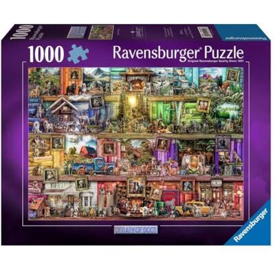 Ravensburger Library of Dogs Quebra-cabeças de 1000 peças para adultos e crianças, a partir de 12 anos Ravensburger Library of Dogs Quebra-cabeças de 1000 peças para adultos e crianças, a partir de 12 anos