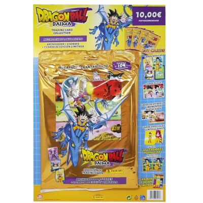 Panini Dragon Ball Daima Megapack Lançamento, arquivo com 24 cartas 4 envelopes 2 padrões edição limitada, cartas colecionáveis, coleção oficial, presente para crianças Panini Dragon Ball Daima Megapack Lançamento, arquivo com 24 cartas 4 envelopes 2 padrões edição limitada, cartas colecionáveis, coleção oficial, presente para crianças