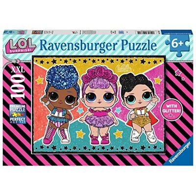 Ravensburger Puzzle L.O.L. Glitter, 100 peças XXL (), exclusivo na Amazon Ravensburger Puzzle L.O.L. Glitter, 100 peças XXL (), exclusivo na Amazon