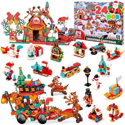 JOYIN Calendário do advento com blocos de construção JOYIN Calendário do advento com blocos de construção
