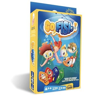 Creative Go Fish Jogo de mesa familiar com memória e atenção, cartas infantis com papéis especiais e personagens, conjunto de cartão premium com 56 unidades, 2 a 8 jogadores Creative Go Fish Jogo de mesa familiar com memória e atenção, cartas infantis com papéis especiais e personagens, conjunto de cartão premium com 56 unidades, 2 a 8 jogadores
