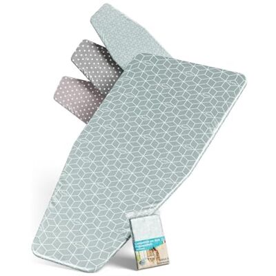 ARCOL Capa para tábua de passar Foppapedretti, capa de substituição elástica, fabricada na Itália, capa para tábua de passar 100 % algodão (capa, impressão verde moderna) ARCOL Capa para tábua de passar Foppapedretti, capa de substituição elástica, fabricada na Itália, capa para tábua de passar 100 % algodão (capa, impressão verde moderna)