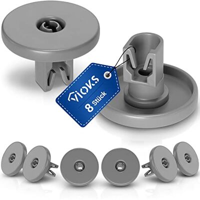 VIOKS 8 rodas de cesto inferior para máquina de lavar louça AEG Electrolux Juno Zanussi 50269971003 5028696500/4 50286965004 rodas para cesto de máquina de lavar louça, resistentes ao calor VIOKS 8 rodas de cesto inferior para máquina de lavar louça AEG Electrolux Juno Zanussi 50269971003 5028696500/4 50286965004 rodas para cesto de máquina de lavar louça, resistentes ao calor