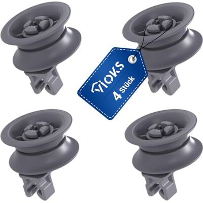VIOKS Conjunto de 4 rodas de substituição para máquina de lavar louça Bosch 00611666 00165313 da Bosch, Privileg, Constructa & Siemens VIOKS Conjunto de 4 rodas de substituição para máquina de lavar louça Bosch 00611666 00165313 da Bosch, Privileg, Constructa & Siemens