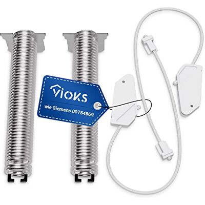 VIOKS Conjunto de reparação de mola de porta com corda sobresselente para máquina de lavar louça SSJFS emens Bosch Neff Constructa 00754869, molas de dobradiça de porta 2 molas de mola VIOKS Conjunto de reparação de mola de porta com corda sobresselente para máquina de lavar louça SSJFS emens Bosch Neff Constructa 00754869, molas de dobradiça de porta 2 molas de mola
