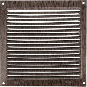 Amig Grelha quadrada de alumínio Grelhas de ventilação para saída de ar ideal para teto de cozinha e casa de banho medidas 170 x 170 mm cor castanha Amig Grelha quadrada de alumínio Grelhas de ventilação para saída de ar ideal para teto de cozinha e casa de banho medidas 170 x 170 mm cor castanha