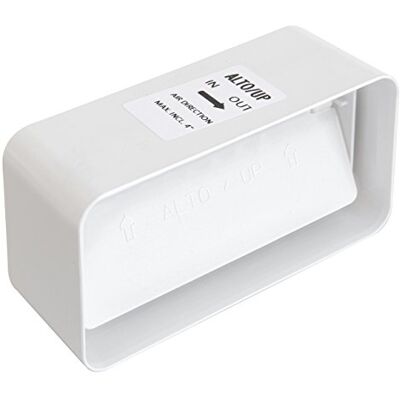 La Ventilazione Ventilação junta de ABS com válvula borboleta anti-retorno, 120 x 60 mm La Ventilazione Ventilação junta de ABS com válvula borboleta anti-retorno, 120 x 60 mm